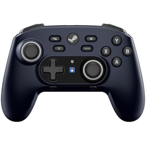 HORI Wireless HORIPAD for Steam (Midnight Black) - Pro Controller Designed for Steam Cover