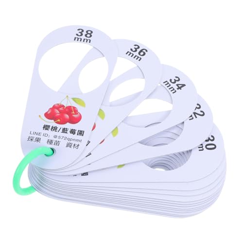 ibasenice 水果?尺 プラスチック果実直径測定ゲージ チェリー ベリー正確類用コンパクト軽量果物計測ツール