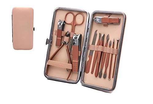 Manicure Kit Nail Clippers Scissors Set Professional Stainless Steel 12 in 1 Pedicure Grooming Kits with for Women Men Nail SPA