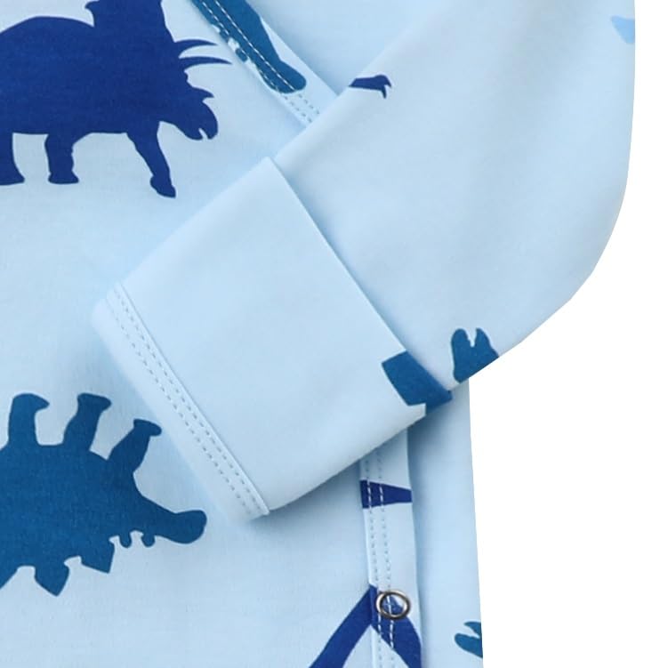 Image of O2 BABY 100% Organic Cotton Kimono Gown with Mittens & Fold-Over Pouch