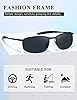 AEVOGUE Polarized Sunglasses For Men Rectangle Metal Frame Retro Sun Glasses AE0395 (Black, 59) #2
