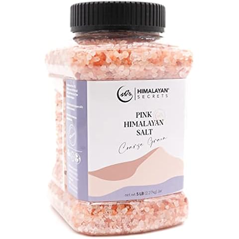 Himalayan Secrets Gourmet Pink Himalayan Salt - Bulk 5LB Jar - 100% Natural Healthy Salt Packed with Minerals - Kosher Certified (5 LB Coarse Jar) Cover
