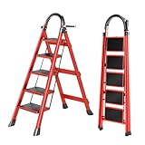 Photo Gallery k ikido scaletta pieghevole con corrimano, 5 gradini, antiscivolo, facile da riporre, ampi gradini, adatta per cucina, casa e soggiorno, portata fino a 150 kg (rosso, 5 livelli) Photo Gallery k ikido scaletta pieghevole con corrimano, 5 gradini, antiscivolo, facile da riporre, ampi gradini, adatta per cucina, casa e soggiorno, portata fino a 150 kg (rosso, 5 livelli)