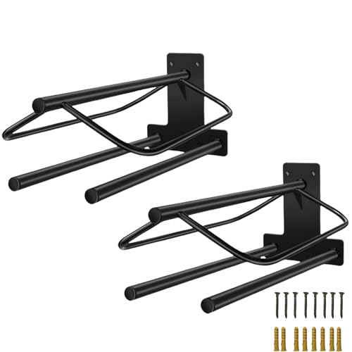 2 Pcs Saddle Rack 23.8 x 12.6 x 10.2 in Heavy Duty Wall Mounted Saddles Stand Portable Saddle Holder with Double Pad Bar Suitable for English Western Horse Blanket Stall Barn Tack Room