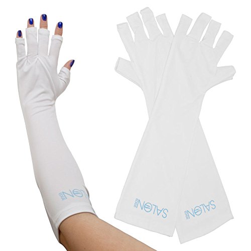 Salon Edge UV Protective Pair of Gloves White