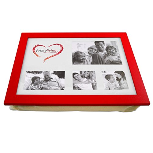 PrimoLiving P-424 Plateau avec Coussin et Cadre Photo Rouge