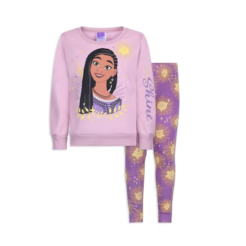 Image of Disney Wish Asha and Wishing Star Girls 2 Piece Outfit Sweatshirt and Pants Set for Big Kids