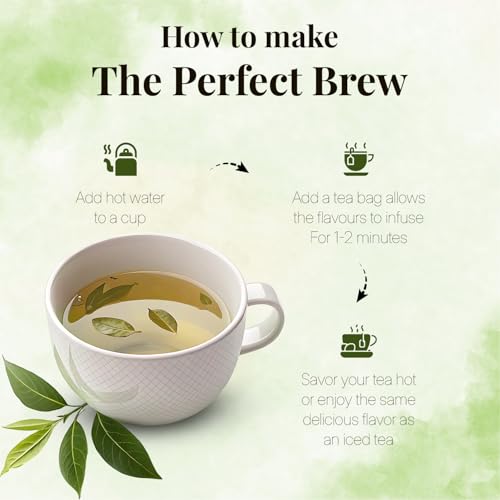 Image of Twinings Pure Green Tea, 100 Tea Bags| Pack of 1| Perfectly Balanced & Refreshing Taste| Handpicked Leaves| Enjoy a Hot Cup of Tea