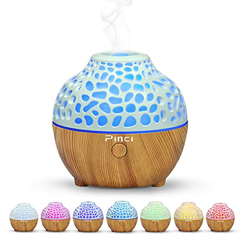 Pinci Diffuser Essential Oil Humidifier, USB Mini Humidifier,Small Portable Humidifier,Ultrasonic Cool Mist Humidifier,Waterless Auto Shut-Off And BPA-Free Suitable for bedroom,office,bathroom etc.