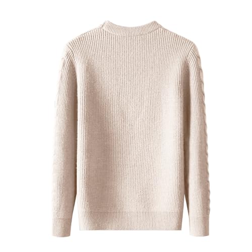 Men’s Casual Knit Crewneck Pullover Sweater Lightweight Long Sleeve Mens Sweater with Ribbing Edge4