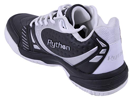 Image of Python Deluxe Indoor Court Shoes | (Racquetball, Squash, Badminton, Indoor Pickleball, Volleyball) (Low & Mid) (Black & White Colors) (Non-Slip) (Non-Marking)