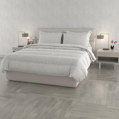 Prestige - Edredón para 4 Estaciones, Fabricado en Italia, Blanco, 250 x 200 cm