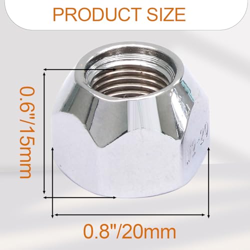 Image of 5Pcs 1 /2-20 Inch Trailer Lug Nuts 509 Tire Lugs Wheel Nuts Wheel Trailer Lugs 1 /2 20 Open End Lug Nuts for Trailers Tire Wheel