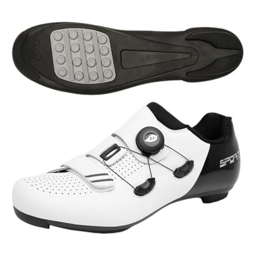 Fooceoute Zapatillas para Bicicleta De Carretera,Zapatos De Ciclismo MontañA,Zapatos para Bicicletas Hombres,Parte Superior Transpirable,Adecuado para Ciclismo De MontañA Y Todoterreno