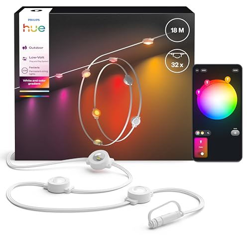 Philips Hue Festavia Permanent Lichterketten für den Außenbereich,...