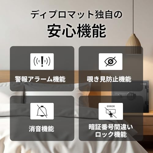 ディプロマット 60分耐火耐水金庫 タッチパネル式ロック 19L A4 HTPシリーズ 盗難防止アラーム付き 119HTPWR の商品画像 9