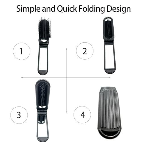 Travel-Hair-Brush-with-Mirror-2-Pack-Black-and-Purple-Compact-Folding-Wet-Brush-Mini-Massage-Comb-Pocket-Styling-Tool-Foldable-for-Women-and-Men-Hairbrushes-for-On-the-Go-black-purple