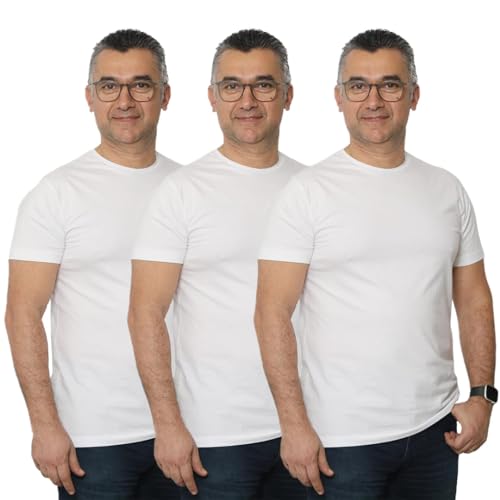 Karma Set of (3) Premium Cotton Crew Neck Undershirt - White