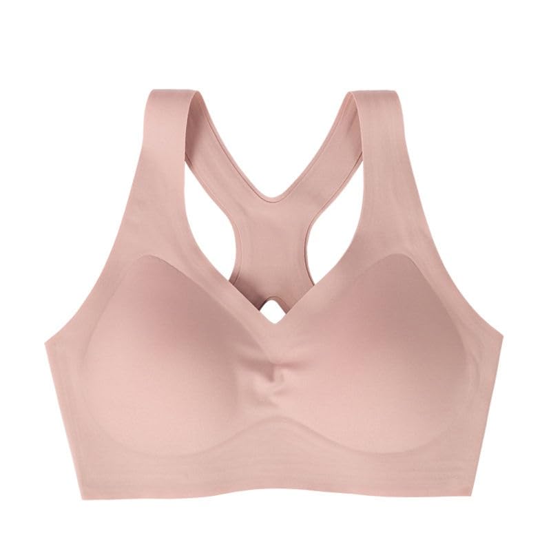 Women's Sports Bra for Gym, Yoga, Running & Daily Use | Wirefree Seamless Padded Activewear Bra | Stretchable Full Coverage Racerback Workout Bra-picture-16
