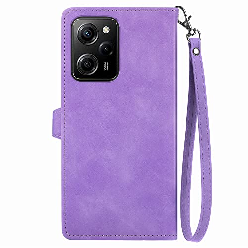 AAOCLO Capa de couro com zíper de luxo compatível com Xiaomi Poco X 5 X5 pro X5pro 22111317PG 221013