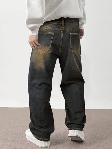 Image of JMIERR Men's Baggy Y2K Jeans Stretch Loose Fit Wide Leg Denim Pants | 5 Pockets, Oversized Casual Trousers, Vintage Relaxed wash, Breathable Cotton Blend，Hip Hop, Skater Streetwear, All-Season