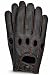 Riparo Genuine Leather Full-finger Driving Gloves (Large, Black/Red Thread)