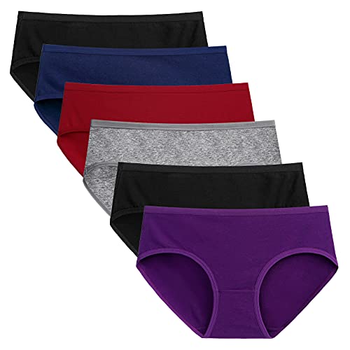 Womens Underwear Cotton Hipster Panties Soft Breathable Low Rise Ladies Briefs Black Girls c section Teen Juniors Underwear
