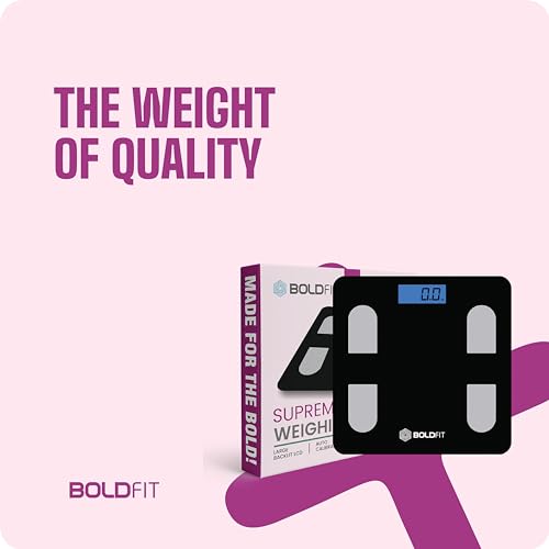 Boldfit Weight Machine for Body Weight Machine Digital Bathroom Scale for Human Body Weight Measurement Extra Thick Weighing Scale with LCD Display 36Months Warranty, Black,Max... - Image 3