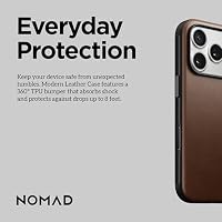 NOMAD Modern Leather Case | für iPhone 17 Pro | Schutzhülle aus Polycarbonat und hochwertigem Echtleder | MagSafe-kompatibel | Brown – Ansicht 6