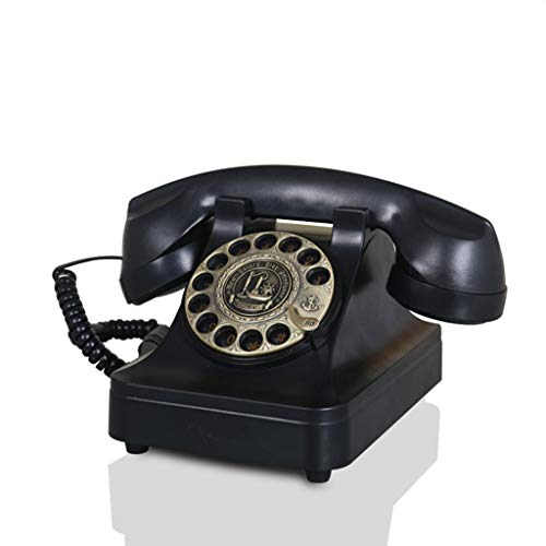 AIBAB Antique Telephone Home Landline Suitable for Bedroom, Living Room, Office Indoor Decoration Mechanical Ringtone Metal Dial with Hands-Free