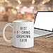 Funny Family 11oz Coffee Mug - Best Fucking Grandma Ever - Unique Inspirational Sarcasm Humor Present For Adult Grandma Granny and Women