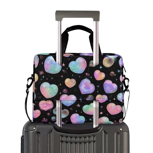 Maletín para portátil multicolor Rainbow Heart 15.7 pulgadas miniatura 3