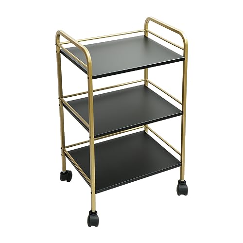 DECOWORLD || 3 Tier Premium Metal Rolling Trolley Cart Stand with...