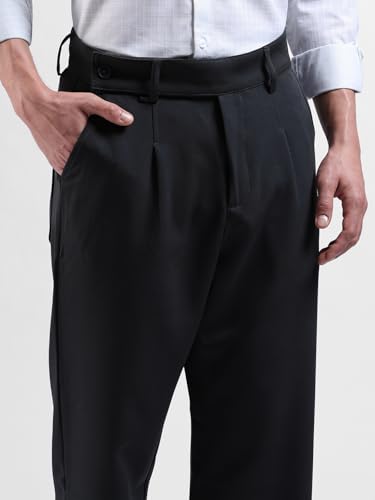 Image of The Indian Garage Co Men Loose Tapered Solid Mid-Rise Stretchable Gurkha Pants