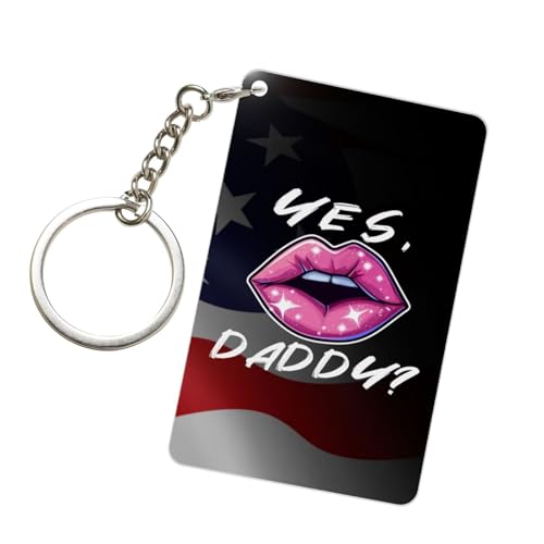 Kangweida Yes Daddy 2Ã—3 Inch Rectangular Keychain Custom Design Durable