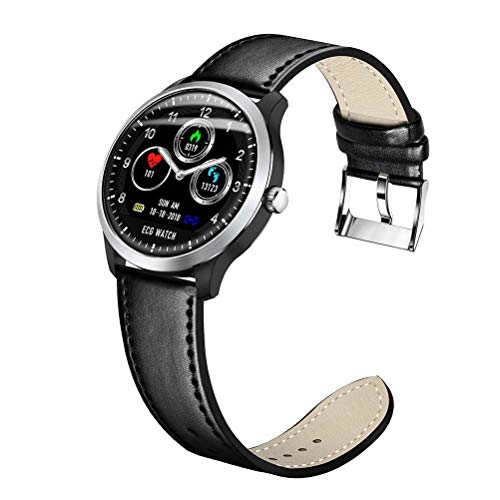 N58 Smart Band Herzfrequenz Schlaf Monitor Sport Tracker Uhr Blutdruck Smartwatch EKG-Farbbildschirm Armband,Schwarz