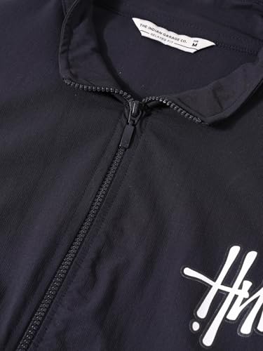 Image of The Indian Garage Co Men Relaxed Fit Long Sleeves Cutaway Collar Graphic Jacket