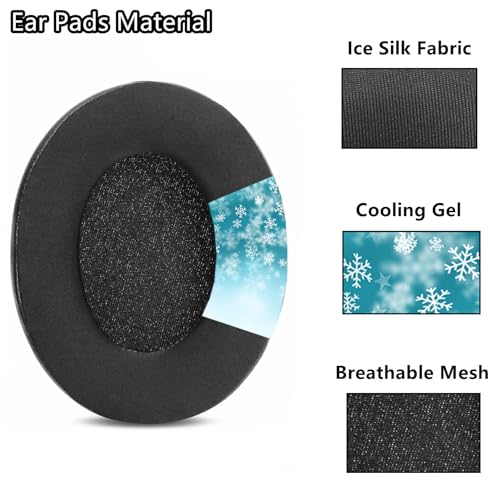 Almohadillas para auriculares más gruesas con espuma viscoelástica, repuesto compatible con Boltune BT-BH010, auriculares inalámbricos con cancelación de ruido, color negro miniatura 3