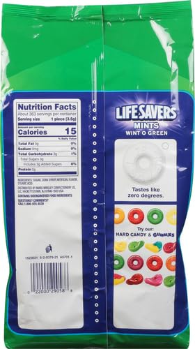 Image of LIFE SAVERS Wint-O-Green Breath Mint Bulk Hard Candy, Party Size, 44.93 Ounce (Pack of 6)