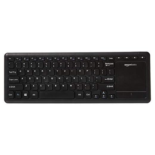 AmazonBasics Wireless Keyboard with Touchpad for Smart TV - US Layout (QWERTY)