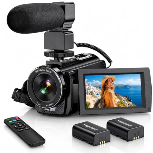 ALSONE Video Camera Camcorder FHD 1080P 24MP 3.0” 270° Rotation IPS Screen 16X Digital Zoom...