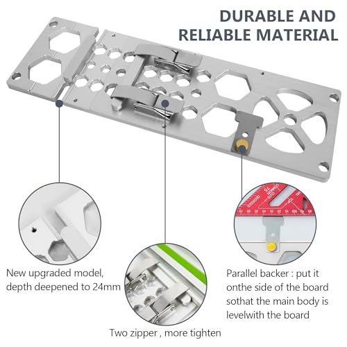 Winkelanschlag aus Aluminium und Rostfreiem Stahl, 340 * 108 * 8mm 90° Rechtwinklige Führungsschiene, Winkelanschlag Führungsschiene für Holzhandwerker