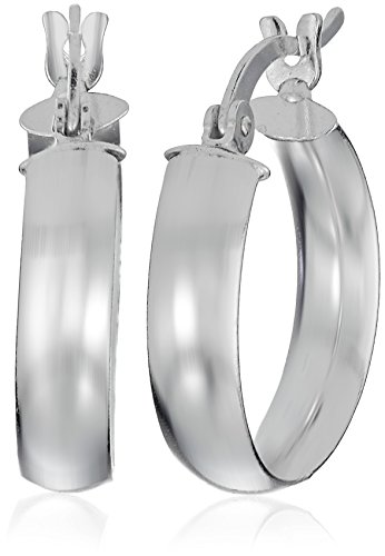 Amazon Collection Sterling Silver Polished Hoop Earrings (0.7