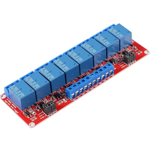 RUNCCI-YUN 1 Pièces 24V 8 Canal Relais Module,avec optocoupleur Module Relais,Carte d'Extension Déclencheur Haut Bas pour Raspberry Pi Arduino
