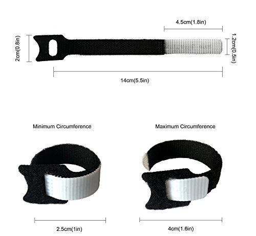 Mr-Label - Cinch Straps Reusables para Escribir 1/2" - Sujeción Rápida y Organización de Cables (20 piezas) miniatura 6