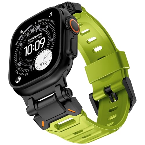 Image of KADES Rugged TPU Sport Band for Apple Watch Ultra 3 /2 /1 49mm, Metal Connectors for Apple Watch Series 11 /10 /SE3 46mm Series 9 /8 /SE2 /7 /6 /SE /5 /4 /3 /2 /1 45mm /44mm /42mm