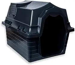 Casinha para Cachorro Grande N6 Desmontável com Proteção UV, Casa Pet Resistente para Área Externa e Interna(Preta)