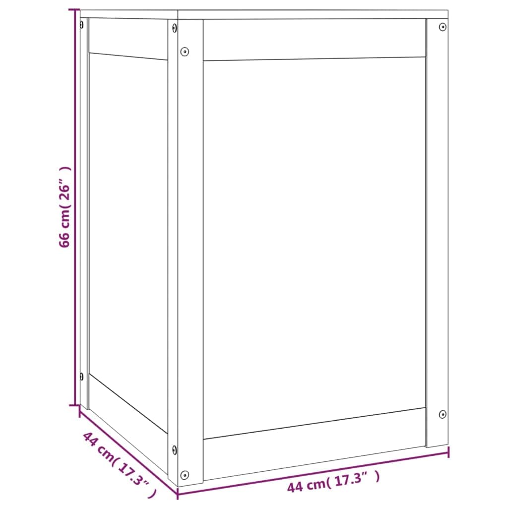 Wäschetruhe Weiß aus massivem Kiefernholz 44x44x66 cm mit Deckel und Gasdruckfeder großer Wäschebehälter Wäschekorb Wäschesammler für Badezimmer Schlafzimmer Haushalt