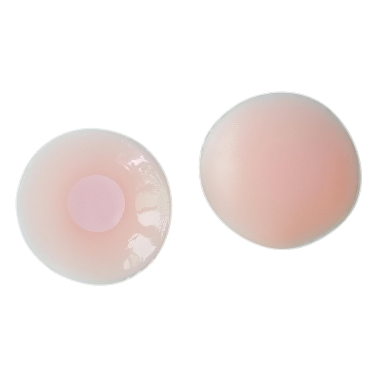 zoomella Women Breast Cover Silicone Summer Breast Pad for Evening Dress Deep V Dress Pink Round-picture-41