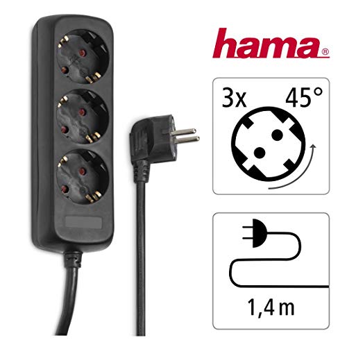 Hama Steckdosenleiste 3-fach, ohne Schalter, 1,4m, GS-geprüft – Ansicht 2